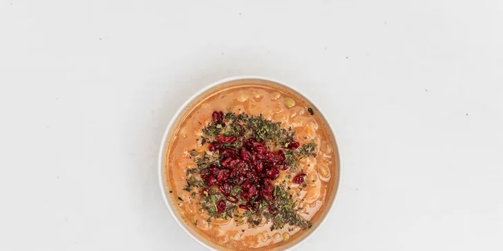 Originální perské menu s sebou pro 2 nebo 4 osoby: polévka, hlavní chod, salát i nápoj