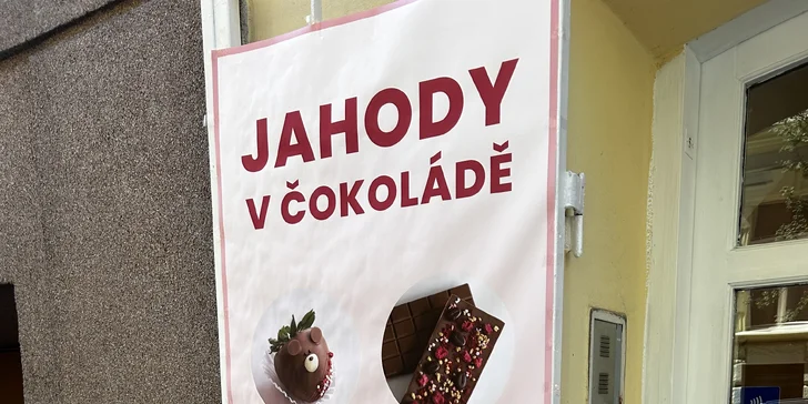 Jahody v čokoládě i tabulka čokolády se zdobením dle výběru