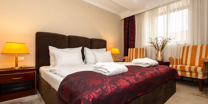 Elegantní hotel v historické Nitře: privátní wellness, snídaně i welcome drink