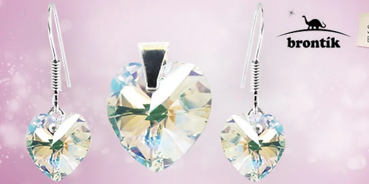 Souprava stříbrných šperků s kamínky Swarovski
