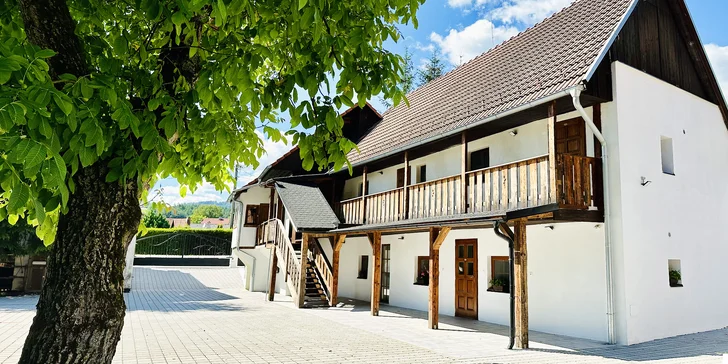 Apartmán nebo pokoj na farmě na západním Slovensku: zvířata, privátní wellness a snídaně