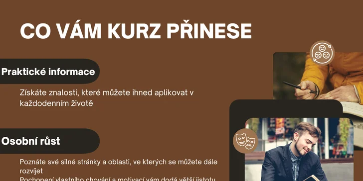 Večerní rozvojové online kurzy: typologie osobnosti nebo marketing pro začínající podnikatele