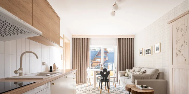 Luxusní apartmány u termálů Szaflary a Zakopaného: výhled na hory i možnost snídaní