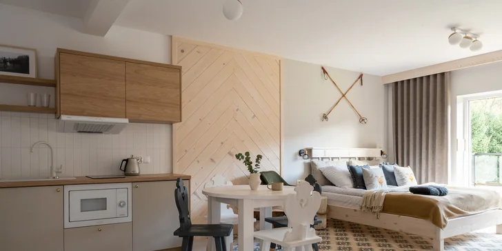 Luxusní apartmány u termálů Szaflary a Zakopaného: výhled na hory i možnost snídaní