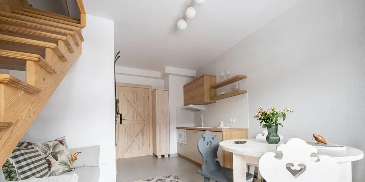 Luxusní apartmány u termálů Szaflary a Zakopaného: výhled na hory i možnost snídaní