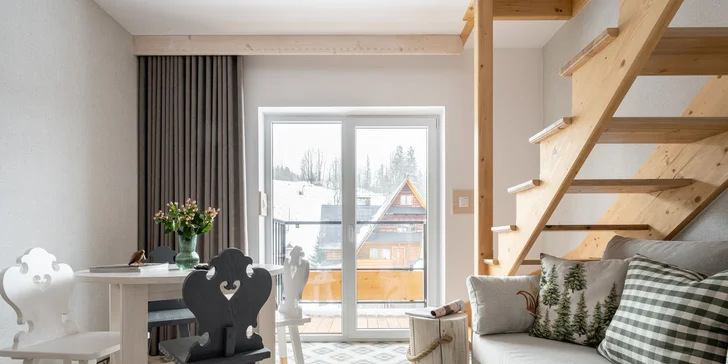 Luxusní apartmány u termálů Szaflary a Zakopaného: výhled na hory i možnost snídaní