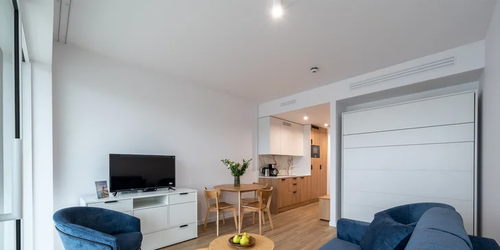 Moderní apartmány přímo u Baltského moře pro pár i rodinu: snídaně i wellness