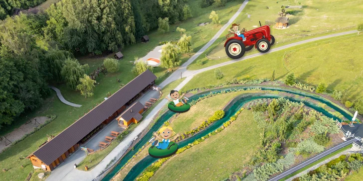 Celodenní vstup do Farmaparku včetně všech atrakcí a kyblík krmení nebo plyšák