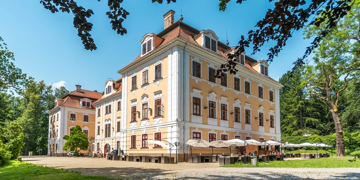 Zámek d'Este u Třeboně: pobyt se snídaní nebo i privátním wellness a zámeckým farmaparkem