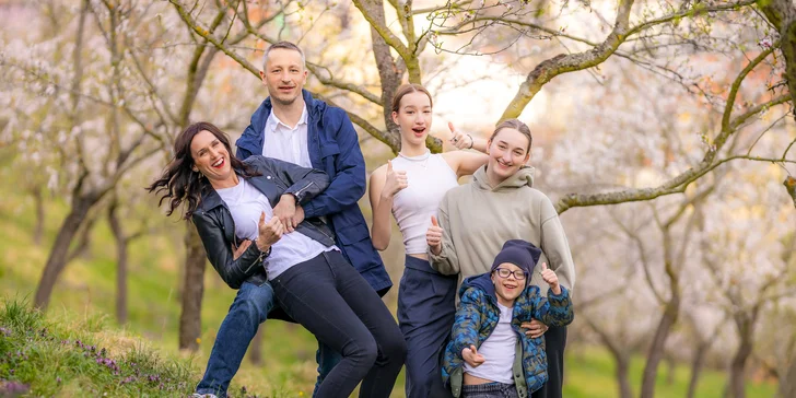 Exteriérové focení jednotlivců nebo celé rodiny: 8 upravených fotografií