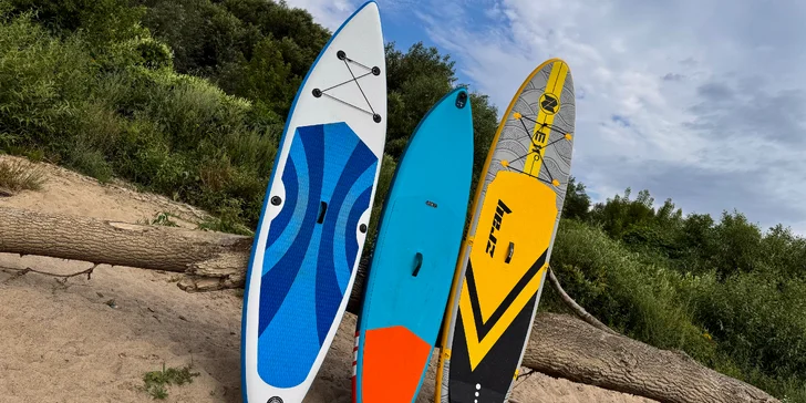 Pronájem paddleboardu nebo lodě pro dvě až čtyři osoby: půjčovna na řece Moravě