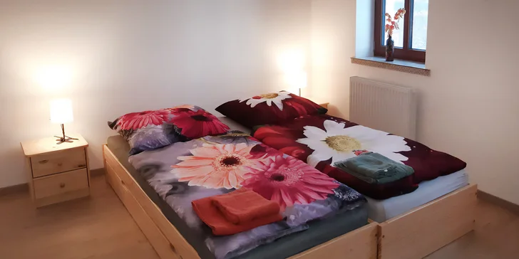 Na výběr je dvou-, tří- nebo čtyřlůžkový pokoj.
