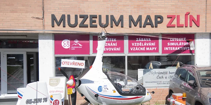 Vstup do Muzea map nebo zážitek na leteckém simulátoru pro 1 osobu