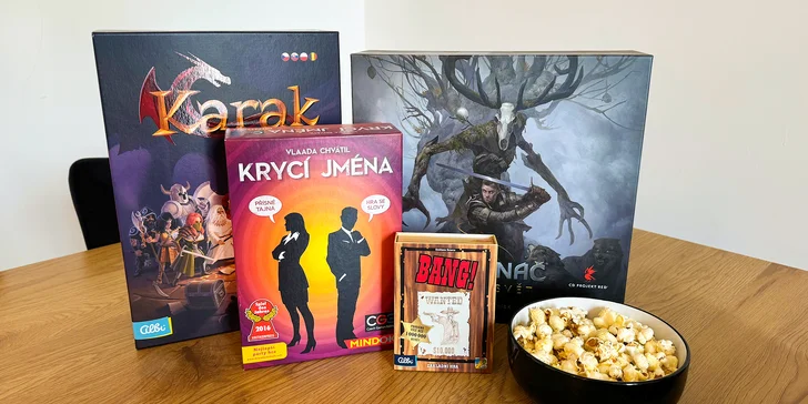 Zapůjčení deskových her nebo místnost s PlayStation 5 až pro 12 osob a občerstvení