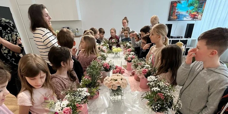 Zábavný floristický kurz pro děti s doprovodným programem, dětskou diskotékou a občerstvením