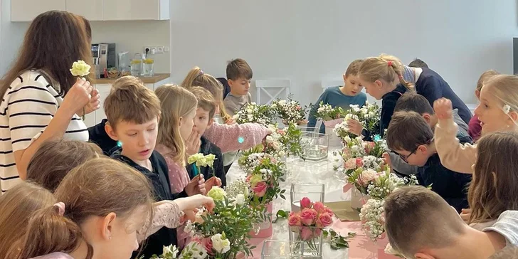 Zábavný floristický kurz pro děti s doprovodným programem, dětskou diskotékou a občerstvením