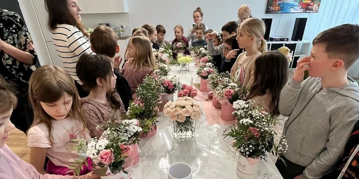 Zábavný floristický kurz pro děti s doprovodným programem, dětskou diskotékou a občerstvením