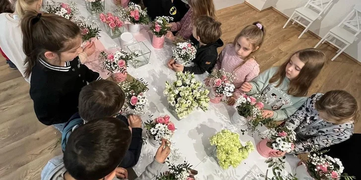 Zábavný floristický kurz pro děti s doprovodným programem, dětskou diskotékou a občerstvením