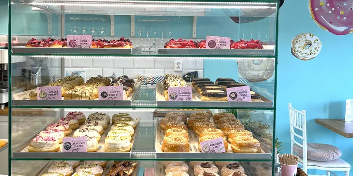 Otevřené vouchery do La Donuteria v Chomutově: 200–600 Kč na cokoliv