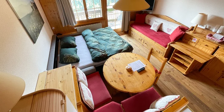 Vybavený horský apartmán ve švýcarských Alpách až pro 3 osoby