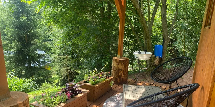 Tiny house s výhledem do krajiny Podkrkonoší pro 2 osoby