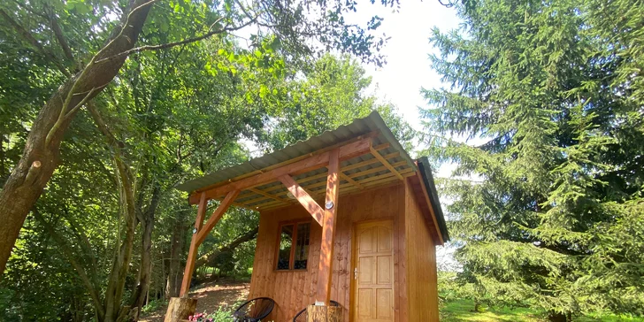 Tiny house s výhledem do krajiny Podkrkonoší pro 2 osoby