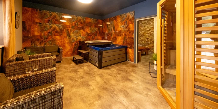 Romantický den pro dva: 5chodové menu, 2 hod. v privátním wellness i masáž