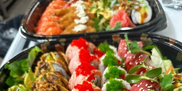 Olomoucká Asie: pestré sety 8–54 kusů sushi s rybami i zeleninou
