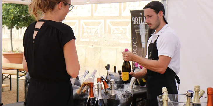 Vstup na vinný festival v podobě degustační sklenice i útrata v hodnotě 600-2500 Kč