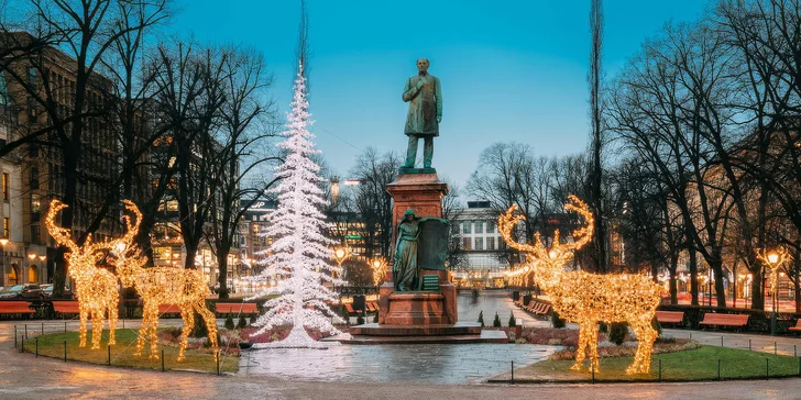 Adventní zájezd do Helsinek a Porvoo: letecky, 3 noci s polopenzí, průvodce i individuální volno