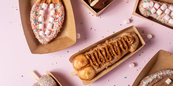 Food porno: dick či pussy vafle s čokoládou a sypáním i nápojem