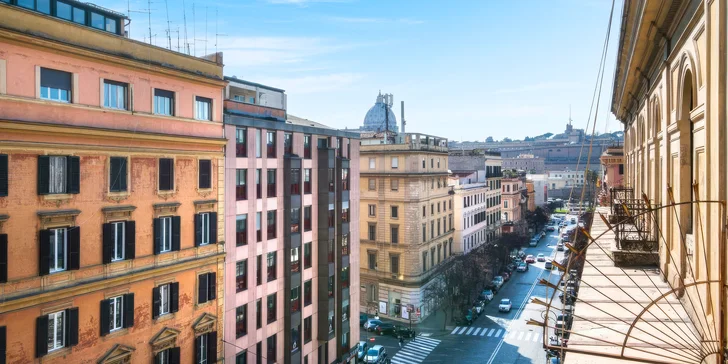Hotel v centru Říma: 1,7 km od Pantheonu a 2,2 km od Fontány di Trevi, snídaně s čerstvými croissanty na pokoji