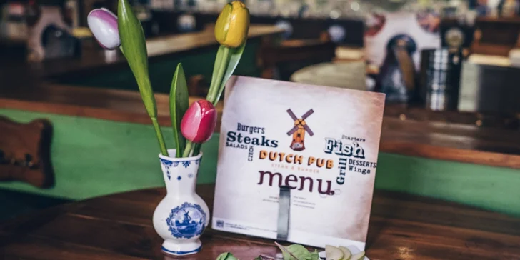 Otevřené vouchery do restaurace The Dutch Pub v centru Prahy: 500-2000 Kč