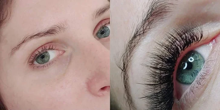 Prodloužení a zhuštění řas objemovou technikou 3D až 5D