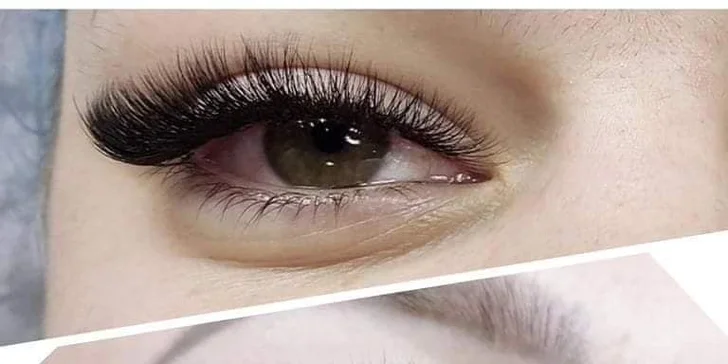 Prodloužení a zhuštění řas objemovou technikou 3D až 5D