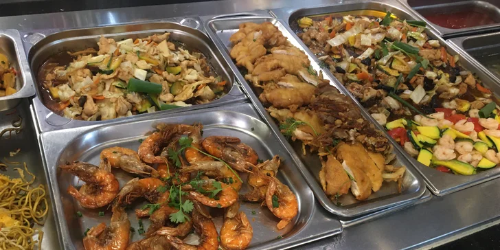 2hod. obědové all you can eat plné asijských specialit v centru Prahy