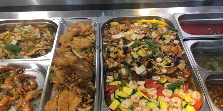 2hod. obědové all you can eat plné asijských specialit v centru Prahy