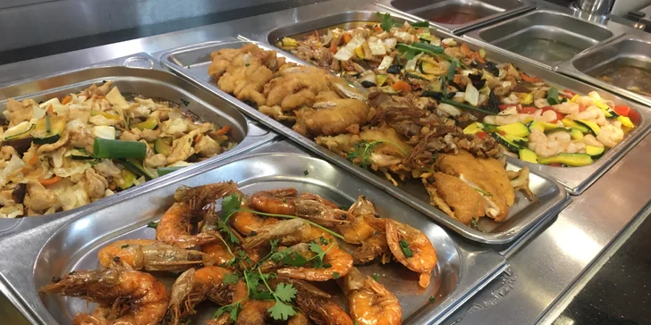 2hod. obědové all you can eat plné asijských specialit v centru Prahy