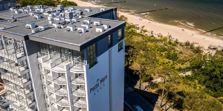 Pobyt v krásném novém hotelu přímo u písčité pláže Baltu s polopenzí