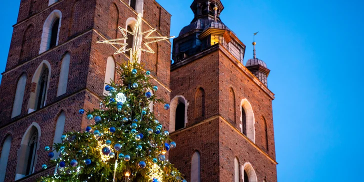 Adventní zájezd do Krakova: hotel se snídaní, doprava i prohlídka památek