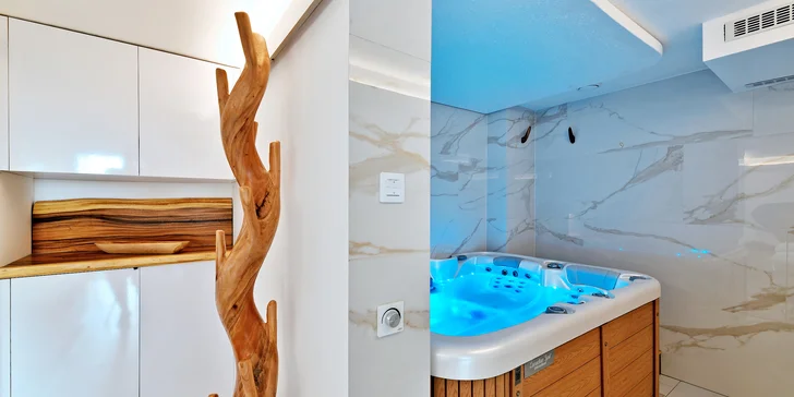Privátní wellness na hodinu i celou noc: finská sauna, vířivá vana, ochlazovací vědro i s Bohemia Sektem