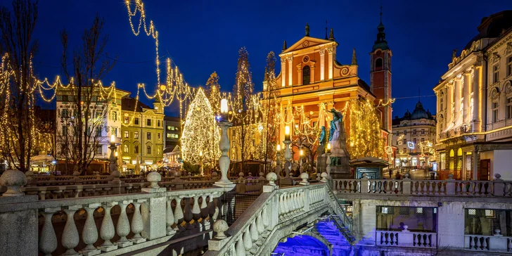 Adventní zájezd do Slovinska: autobusem na 1 noc vč. snídaně, Lublaň, Kranj i Bled
