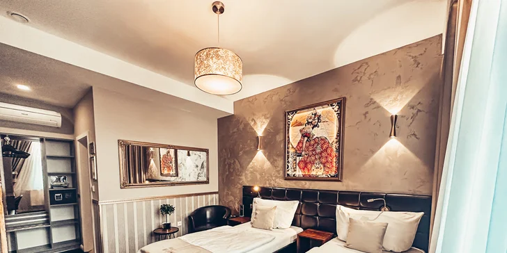 S láskou do Prahy: 4* hotel v centru, snídaně, lahev sektu i romanticky vyzdobený pokoj