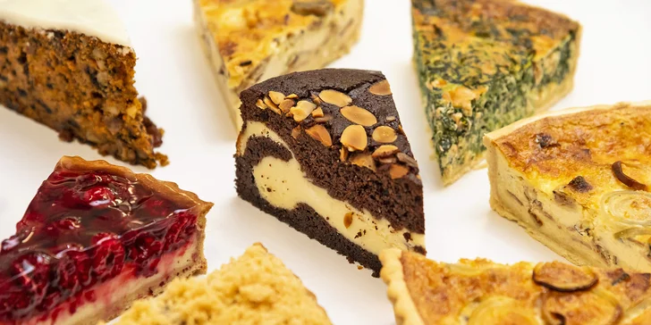 Lahodný dort dle výběru z pekařství Louskáček: mrkváč, cheesecake, makovec i quiche