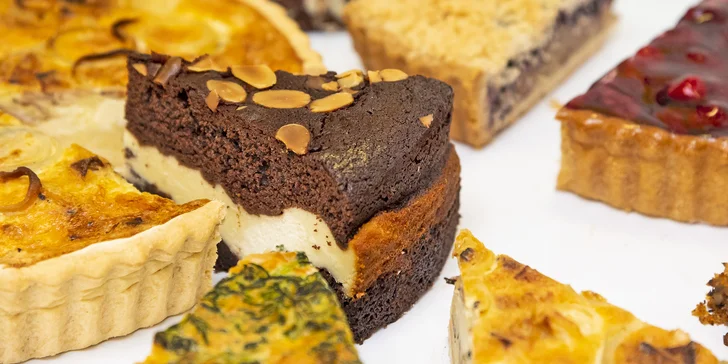 Lahodný dort dle výběru z pekařství Louskáček: mrkváč, cheesecake, makovec i quiche