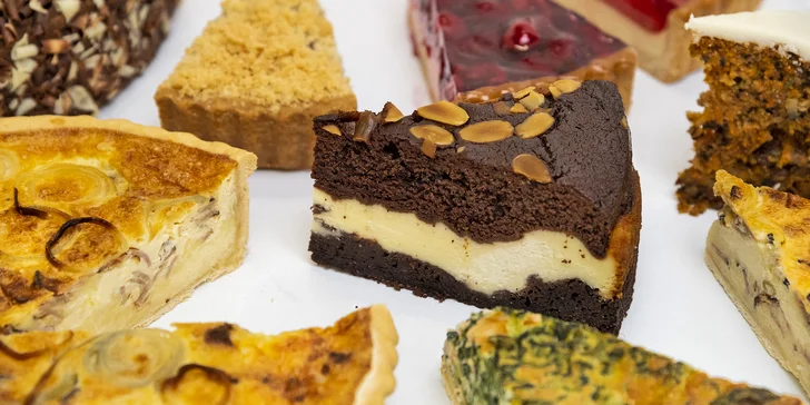 Lahodný dort dle výběru z pekařství Louskáček: mrkváč, cheesecake, makovec i quiche