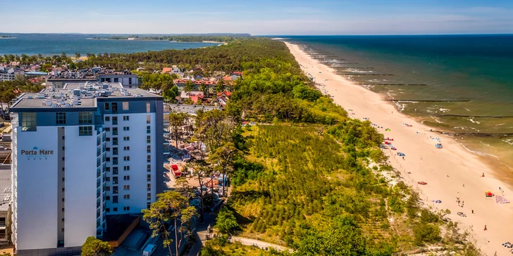 Pobyt v krásném novém hotelu přímo u písčité pláže Baltu s polopenzí