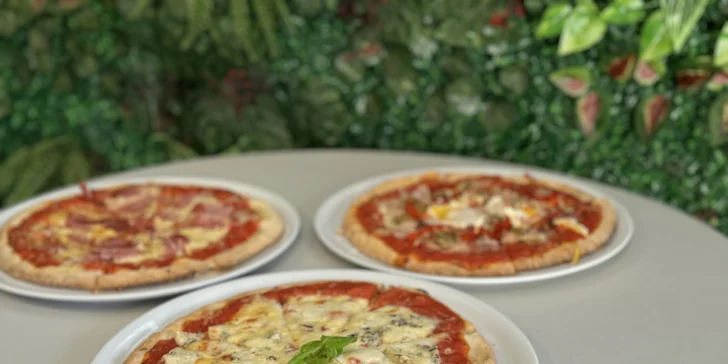 Jedna nebo dvě pizzy o průměru 30 cm podle výběru z 5 druhů