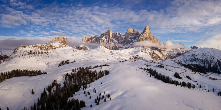 Pobyt v Dolomitech: hotel u sjezdovky s polopenzí i 30 min. ve wellness
