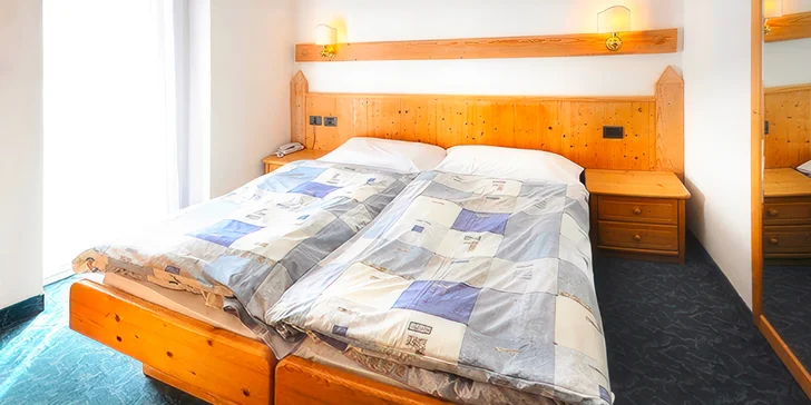 Pobyt v Dolomitech: hotel u sjezdovky s polopenzí i 30 min. ve wellness